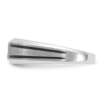 10k White Gold IBGoodman Men's Polished and Satin Diamond Ring Mounting-B63844