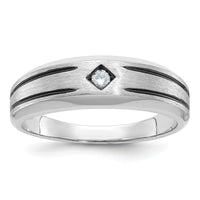 10k White Gold IBGoodman Men's Polished and Satin Diamond Ring Mounting-B63844