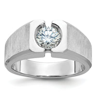 14k White Gold IBGoodman Men's Polished/Satin Diamond Ring Mounting-B63886