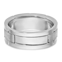 14k White Gold 1/6 ct Lab Grown Diamond VS/SI+ G+ 3 Stone Men's Ring-B63898