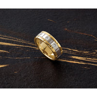 IBGoodman 14k Two-tone 3 Stone Prong Set Men's Ring Mounting-B63899