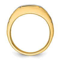 10ktt IBGoodman Men's Polished Satin and Grooved Ring Mounting-B63915