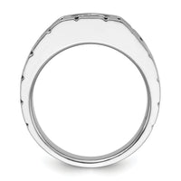 IBGoodman 14k White Gold Polished & Satin Men's Ring Mounting-B63918