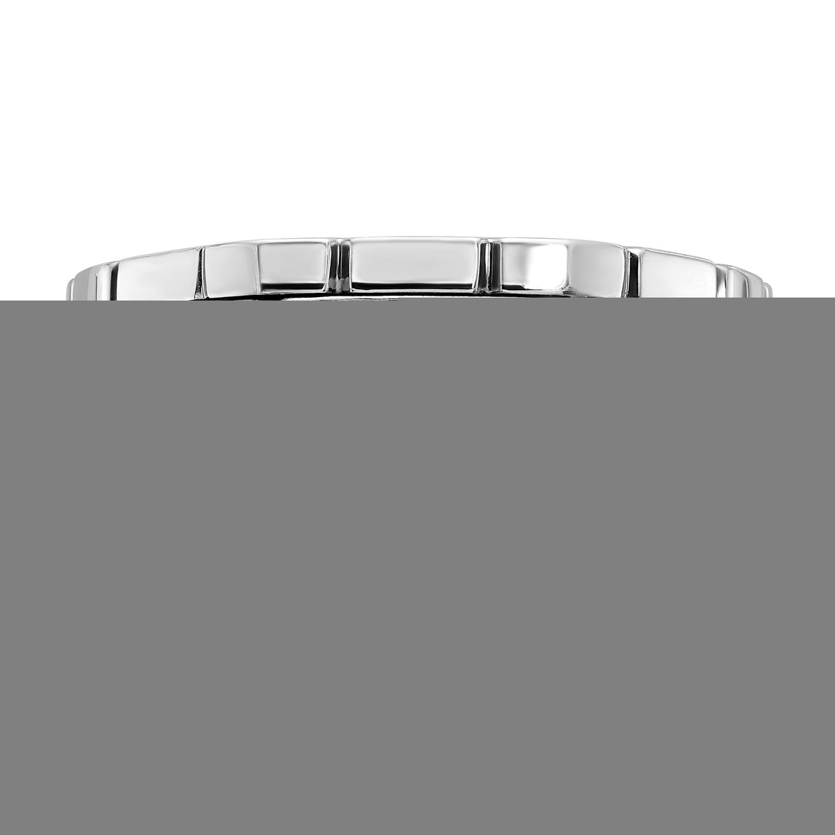 IBGoodman 14k White Gold Polished & Satin Men's Ring Mounting-B63918