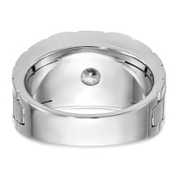 IBGoodman 14k White Gold Polished & Satin Men's Ring Mounting-B63918