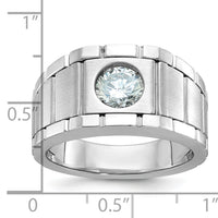 IBGoodman 14k White Gold Polished & Satin Men's Ring Mounting-B63918