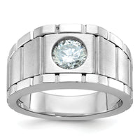 IBGoodman 14k White Gold Polished & Satin Men's Ring Mounting-B63918