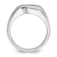 14k White Gold w/ Black RH 1/2ct Lab Grown Diamond VS/SI+ G+ Men's Ring-B64002
