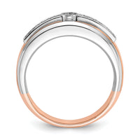 10k Two-tone White/Rose Gold IBGoodman Men's Diamond Ring Mounting-B64030