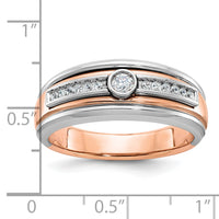 10k Two-tone White/Rose Gold IBGoodman Men's Diamond Ring Mounting-B64030