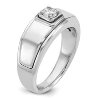 14k White Gold IBGoodman Men's 1/3 carat Diamond Complete Ring-B64032-4WAA