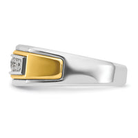 10k Two-tone IBGoodman Men's Polished 5-Stone Diamond Ring-B64037