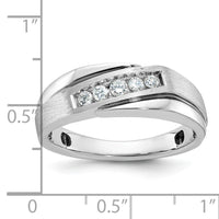 10kw w/ Black RH IBGoodman Men's Polish/Satin A Diamond Ring-B64038