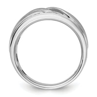 IBGoodman 14k White Gold Polished/Grooved Men's Ring Mounting-B64056