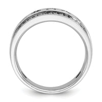 14kw IBGoodman Men's Polish/Grooved Square Diamond 5-Stone Ring-B64084