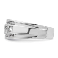 14kw IBGoodman Men's Polish/Grooved Square Diamond 5-Stone Ring-B64084