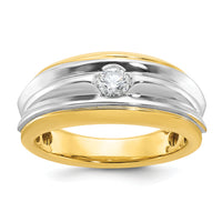 14k Two-tone IBGoodman Men's Diamond Complete Ring-B64092