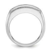 14k White Gold 1 7/8 ct Lab Grown Diamond VS/SI+ G+ 3 Row Men's Ring-B64099