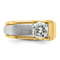 14k Two-tone 1 1/4 ct Lab Grown Diamond VS/SI+ G+ Complete Men's Ring-B64143