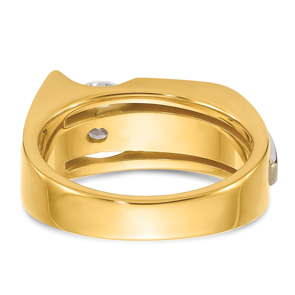 14k Two-tone 1 1/4 ct Lab Grown Diamond VS/SI+ G+ Complete Men's Ring-B64143