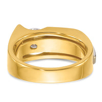 14k Two-tone 1 1/4 ct Lab Grown Diamond VS/SI+ G+ Complete Men's Ring-B64143
