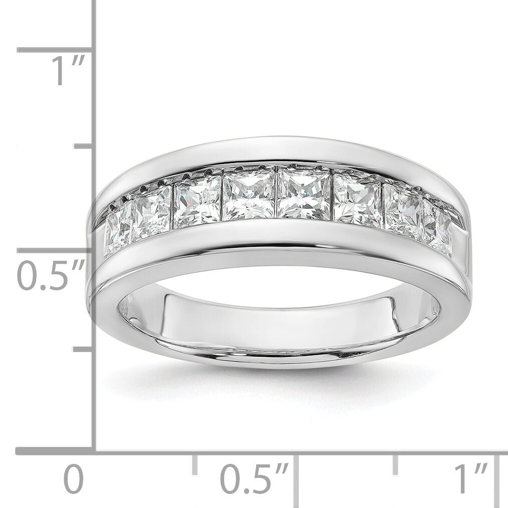 14kw IBGoodman Men's Princess Cut Lab Grown Diamond Band (8-.25ct PC)-B64148