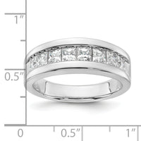 14kw IBGoodman Men's Princess Cut Lab Grown Diamond Band (8-.25ct PC)-B64148