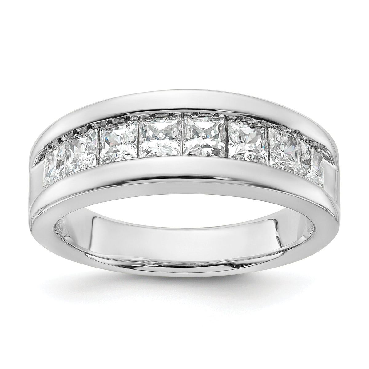 14kw IBGoodman Men's Princess Cut Lab Grown Diamond Band (8-.25ct PC)-B64148