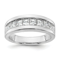 14kw IBGoodman Men's Princess Cut Lab Grown Diamond Band (8-.25ct PC)-B64148