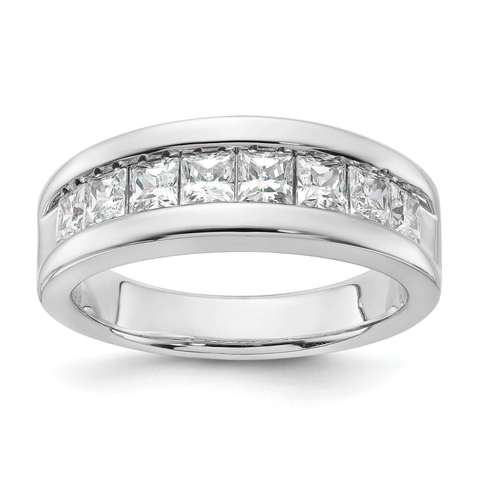14kw IBGoodman Men's Princess Cut Lab Grown Diamond Band (8-.25ct PC)-B64148