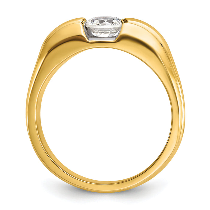 14k IBGoodman Men's Polished Diamond Semi-Mount Ring-B64163
