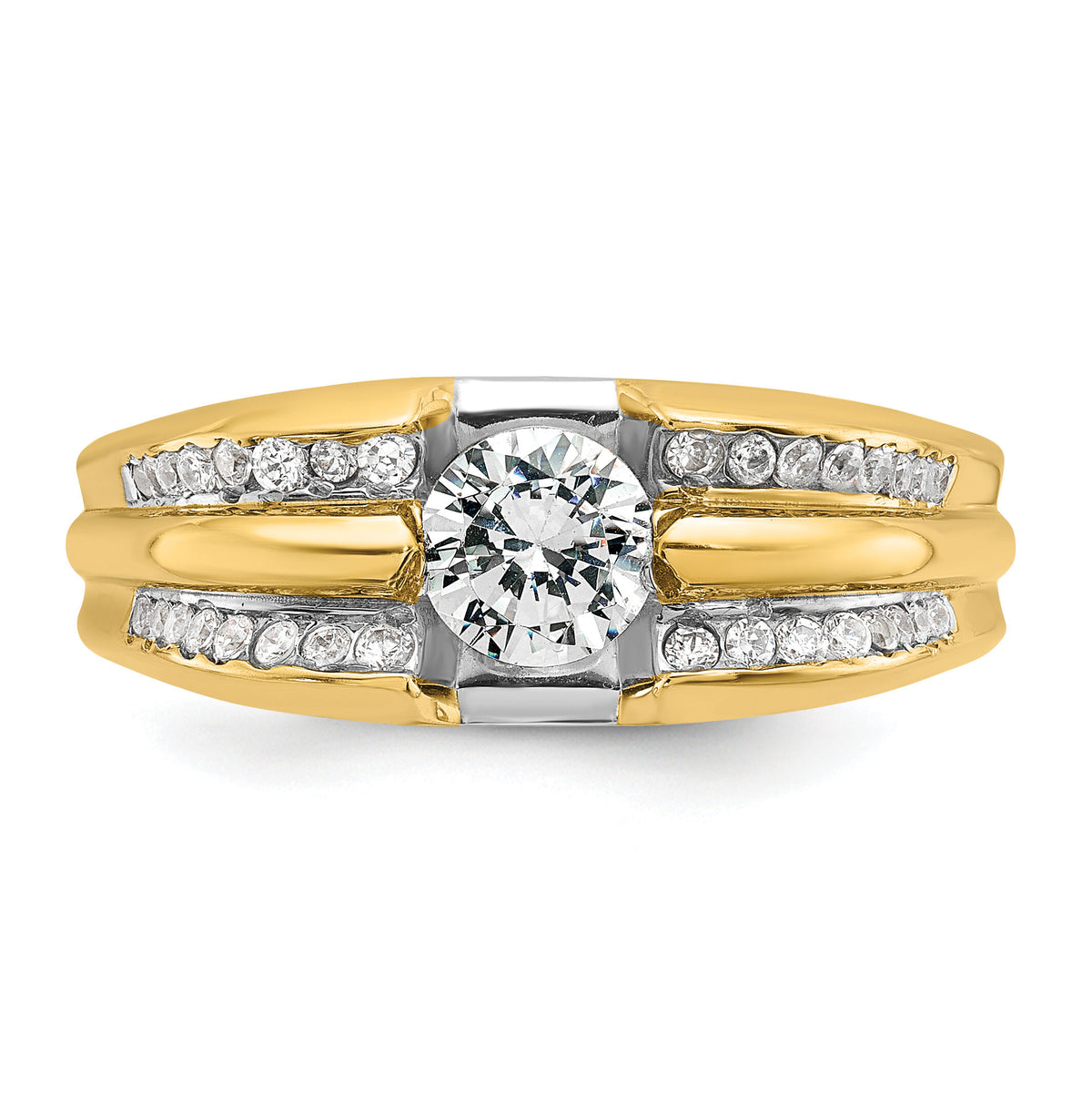 14k IBGoodman Men's Polished Diamond Semi-Mount Ring-B64163