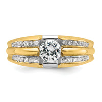 14k IBGoodman Men's Polished Diamond Semi-Mount Ring-B64163