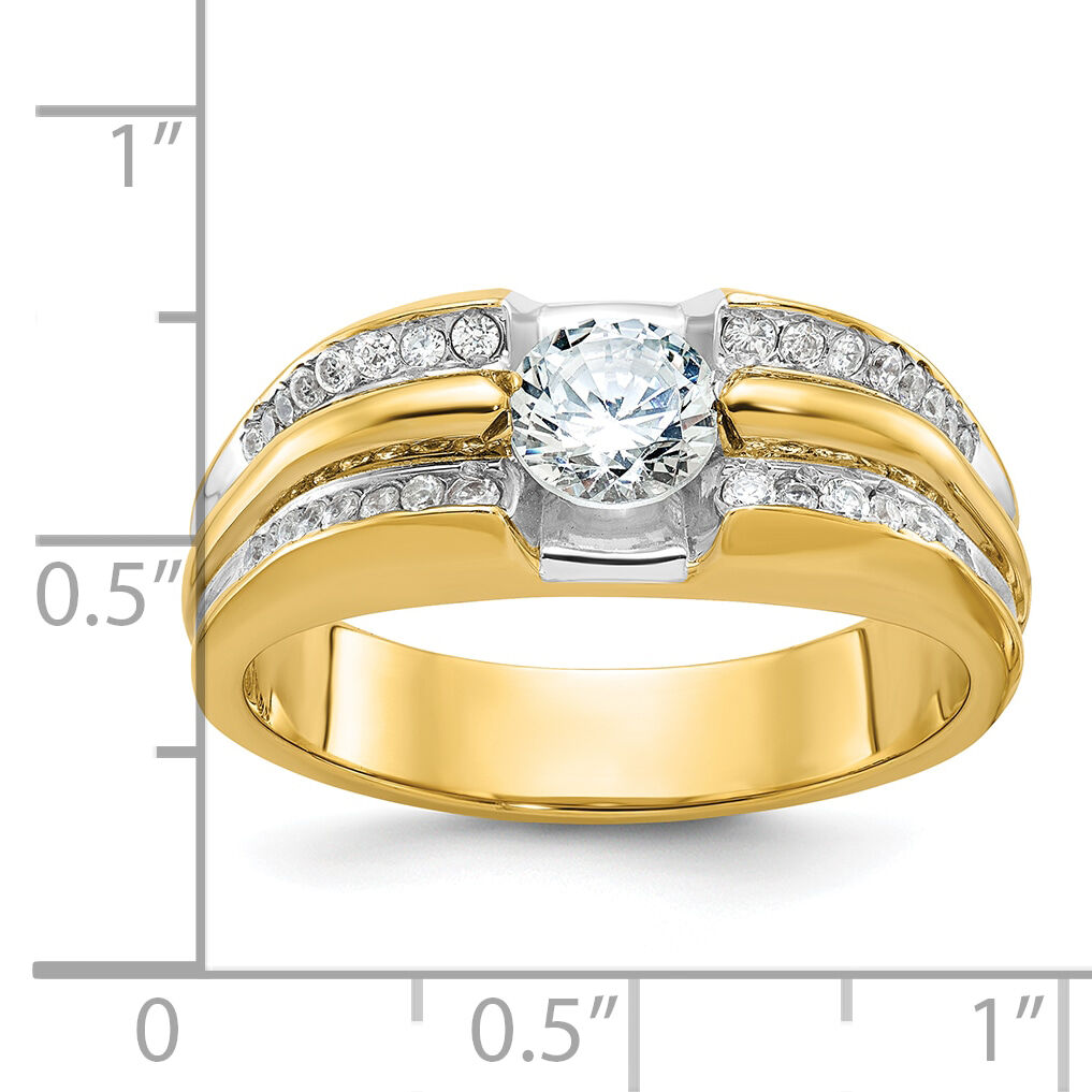 14k IBGoodman Men's Polished Diamond Semi-Mount Ring-B64163