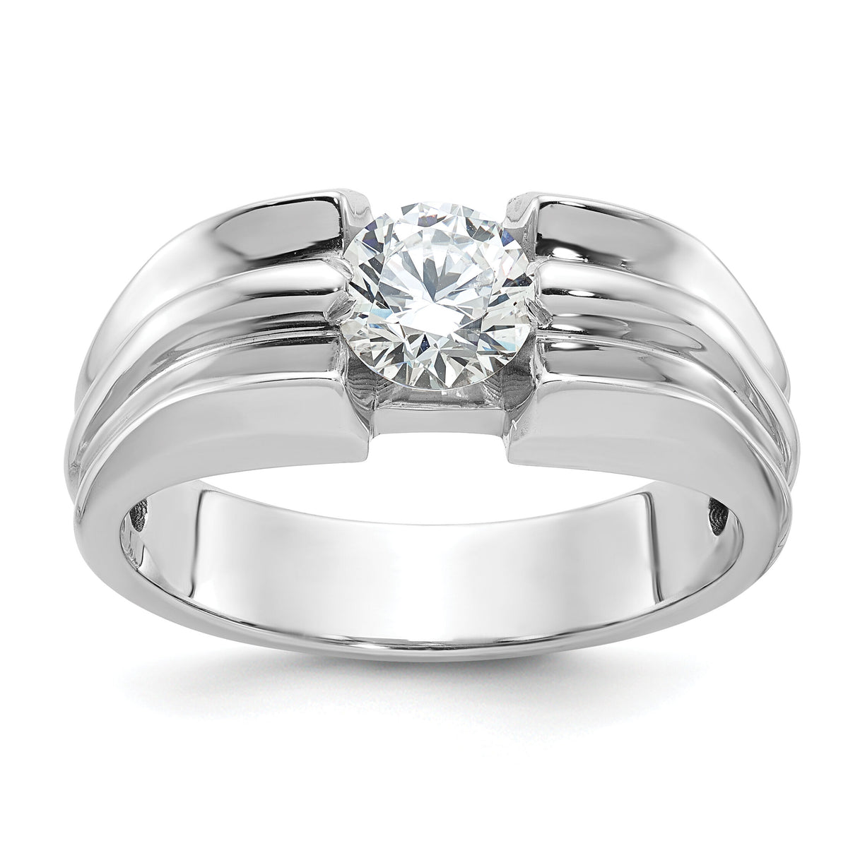14k White Gold IBGoodman Men's Diamond Ring Mounting-B64164