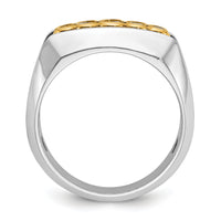 14ktt IBGoodman Men's Polished Graduated 5-Stone Diamond Ring-B64166