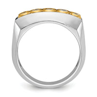 14ktt IBGoodman Men's Polished Graduated 5-Stone Diamond Ring-B64167