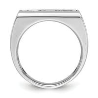 14k IBGoodman Men's Polished and Satin 4-Stone Diamond Ring-B64170