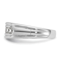 14kw IBGoodman Men's Polished & Grooved Square Diamond Ring-B64180