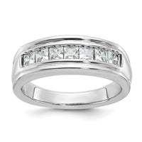 14kw IBGoodman Men's Polished & Grooved Square Diamond Ring-B64180