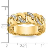 10k IBGoodman Men's Link Design Diamond Ring Mounting-B64183