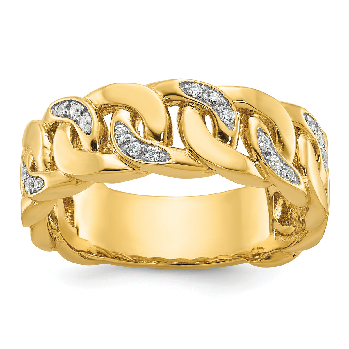 10k IBGoodman Men's Link Design Diamond Ring Mounting-B64183-0Y