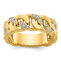 10k IBGoodman Men's Link Design Diamond Ring Mounting-B64183