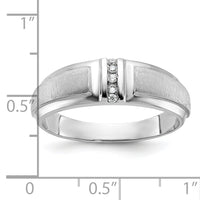 10k White Gold IBGoodman Men's Polished & Satin 3-Stone Ring Mtg-B64188