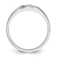 10kw IBGoodman Men's Polished Satin & Grooved 5-Stone Ring Mounting-B64202