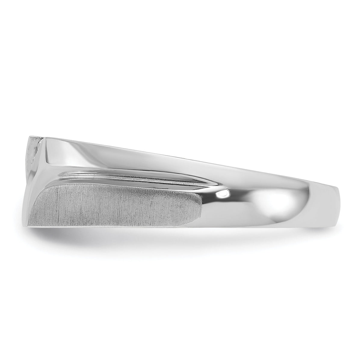 10kw IBGoodman Men's Polished Satin & Grooved 5-Stone Ring Mounting-B64202