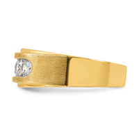 14k w/ White RH 1 ct Lab Grown Dia VS/SI+ G+ 5 Stone Complete Men's Ring-B64205