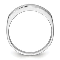 IBGoodman 14k White Gold 9 Stone Polished/Brushed/Grooved Ring Mounting-B64209