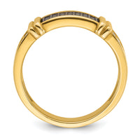 10k IBGoodman Men's Black and White Diamonds Ring Mounting-B64214