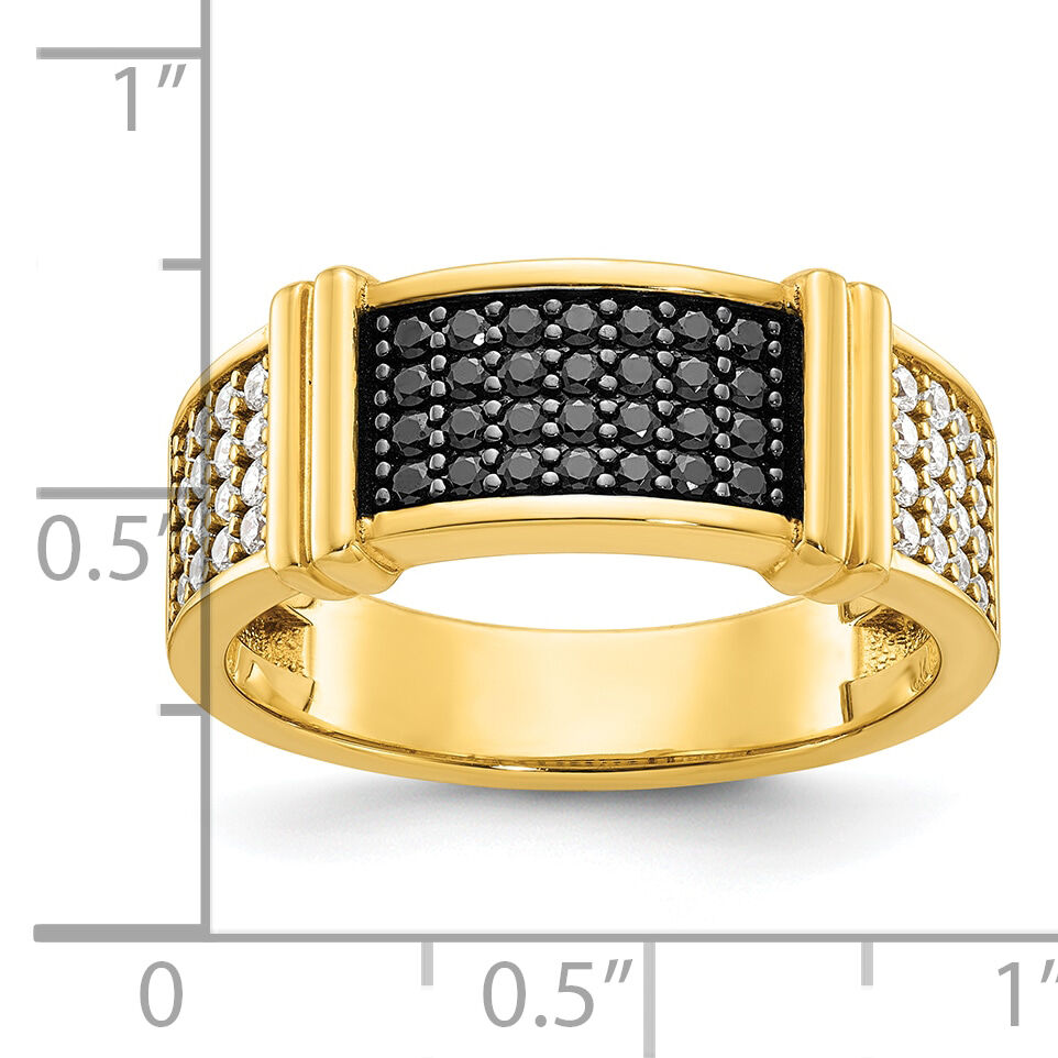 10k IBGoodman Men's Black and White Diamonds Ring Mounting-B64214